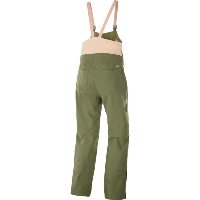 Olive Salomon Stance 3L Bib Women's Ski Pants | IE YG6198